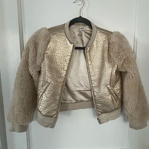 Kidpik Gold Faux-Leather Jacket